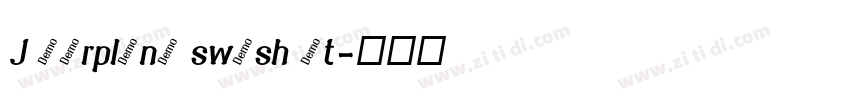 J Airplane swash It字体转换